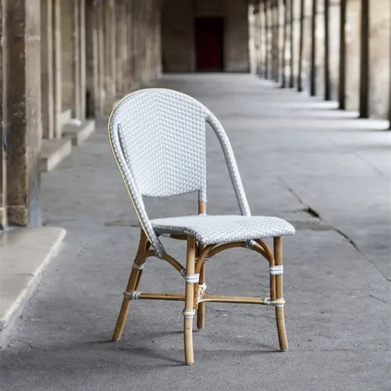 French Style Vintage restaurant coffee shop furniture rattan Bistro Outdoor chair
