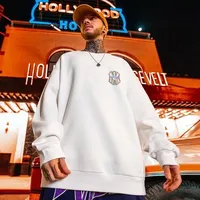 Style américain Style Baseball marque à la mode imprimé Cool Guy tenue hommes sweats haute rue pull décontracté 3