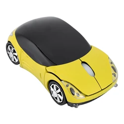 Enhanced Wireless Optical Mouse - 1600DPI Portable Design for Gaming and Office Use (Yellow)