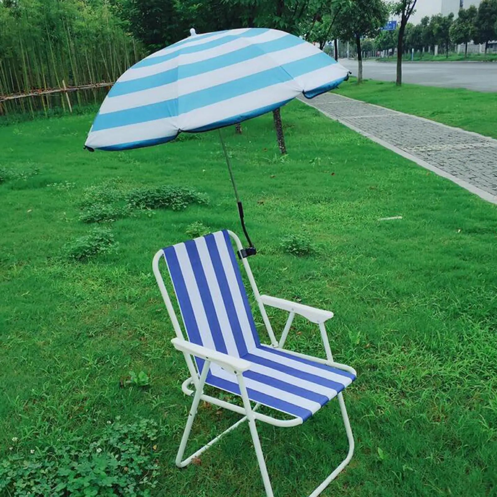 Portable Beach Umbrella Clamp Sun Protection Adjustable for Outdoor Summer Chair Bleachers Camping
