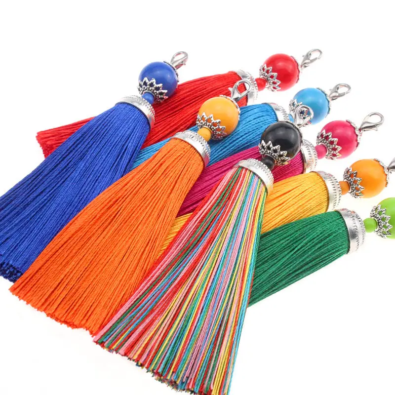 

3-9Pcs 110mm Tassel Vertical Supple DIY Hat Clothing Package Key Chain Bag For Findings Pendants Crafts Handmade Accessories