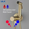 ULA Bidet Faucet Stainless Steel Portable Toilet Bidet Sprayer Set Toilet Faucet Hygienic Shower Hot Cold Water Shoer Head 2