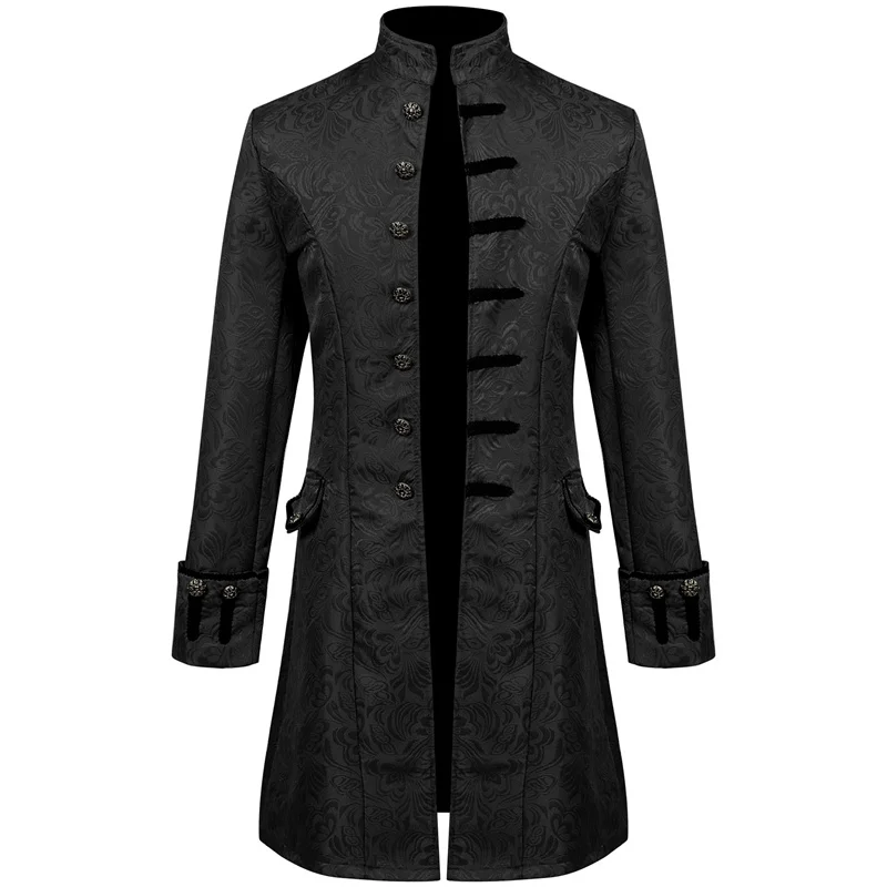 Trench Coat New Men Thin Stage Performance Dress Long Jacket Red / Blue / Black Male Stand-up Collar Jacquard Halloween Trench Coat trench coat,warmth coat,waterproof windbreaker jacket,casual men jacket,outdoor jackets