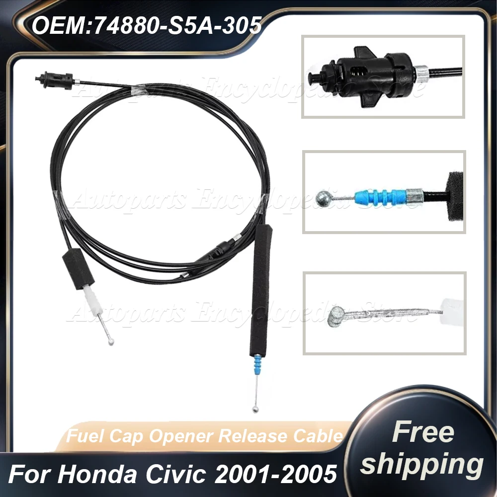 ForHondaCivic20012005CarTrunkLidReleaseCableFuelCapOpener