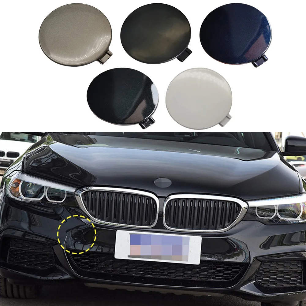 BMW 5 시리즈 G30 G38 M 스포츠 프론트 범퍼 견인 후크 커버 캡, 520 528 530 535 550 51118077310 캐시미어 실버 사파이어