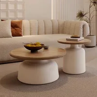Table basse nordique moderne, Design élégant et esthétique de qualité supérieure, Table d'appoint de rangement, Tables d'angle de luxe, meubles de salon 1