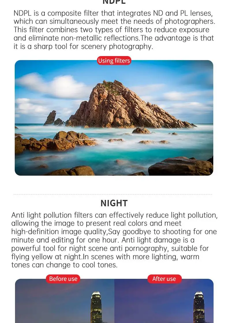 Description Picture 6 of itemCamera Lens Filter For Insta360 GO3S UV CPL Polarizing Protective ND8 ND16 ND32 ND64 PL Night Star Camera Filter Accessories