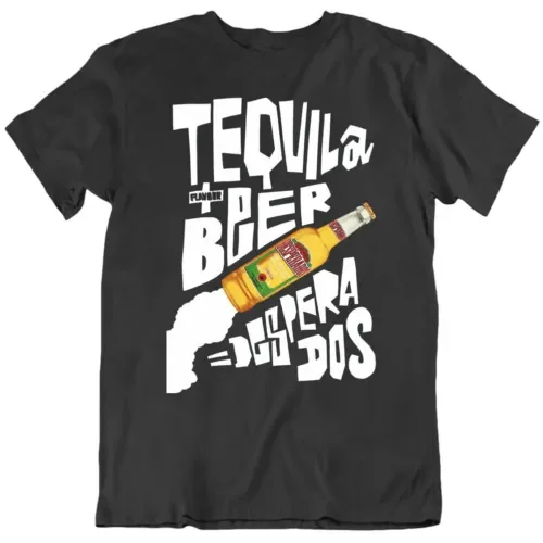Tequila Beer Mexican Desperados Ad T Shirt Maniche Lunghe O Corte