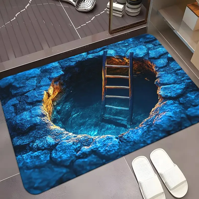 Decorative mat placed in hallway