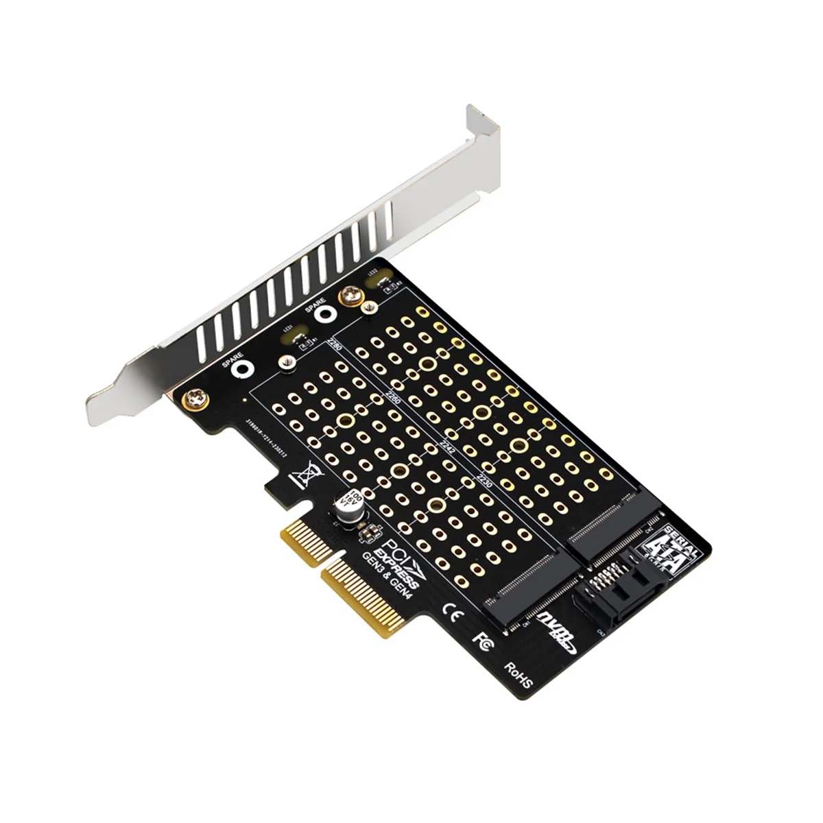 

Адаптер M.2 NVMe NGFF SSD на PCIE SATA, адаптер PCIE на M2/M.2 SATA M.2 SSD PCIE, адаптер M Key B + M Key