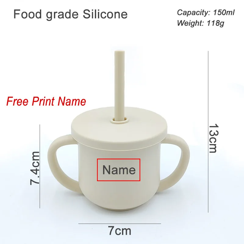 Personalized Name For Baby Feeding Cup Bottle Straw Cu, Baby Learning Drinking Cup Toddler Drinking Bottle Children Drinking Cup 3