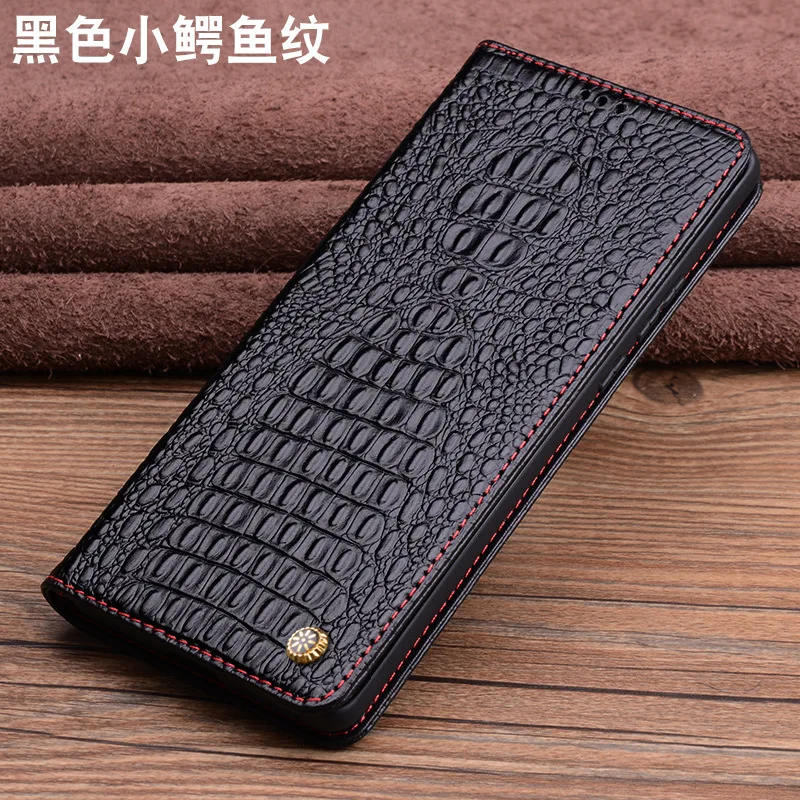 Luxury Genuine Leather Magnet Clasp Phone Case For Xiaomi Redmi Note 12 Pro +plus Kickstand Holster Cover Protective Full Funda