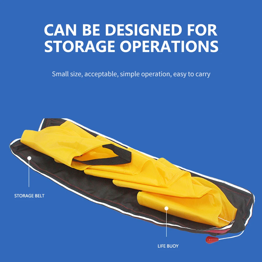 Inflatable Buoyancy Survival Suit Lightweight 100N Buoyancy Life Belt Wear-resistant Adjustable Webbing for Swimming Sea Fishing
