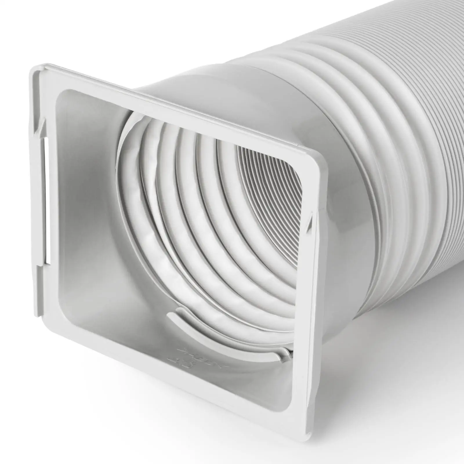 Portable Air Conditioner Hose Tube Connector Extension White Plastic Repair Adapter for Vent Kits