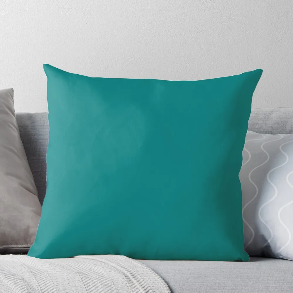 

PLAIN SOLID TEAL - OVER 100 TURQUOISE AND CYAN AND AQUA SHADES AVAILABLE ON OZCUSHIONS Throw Pillow pillow cover christmas