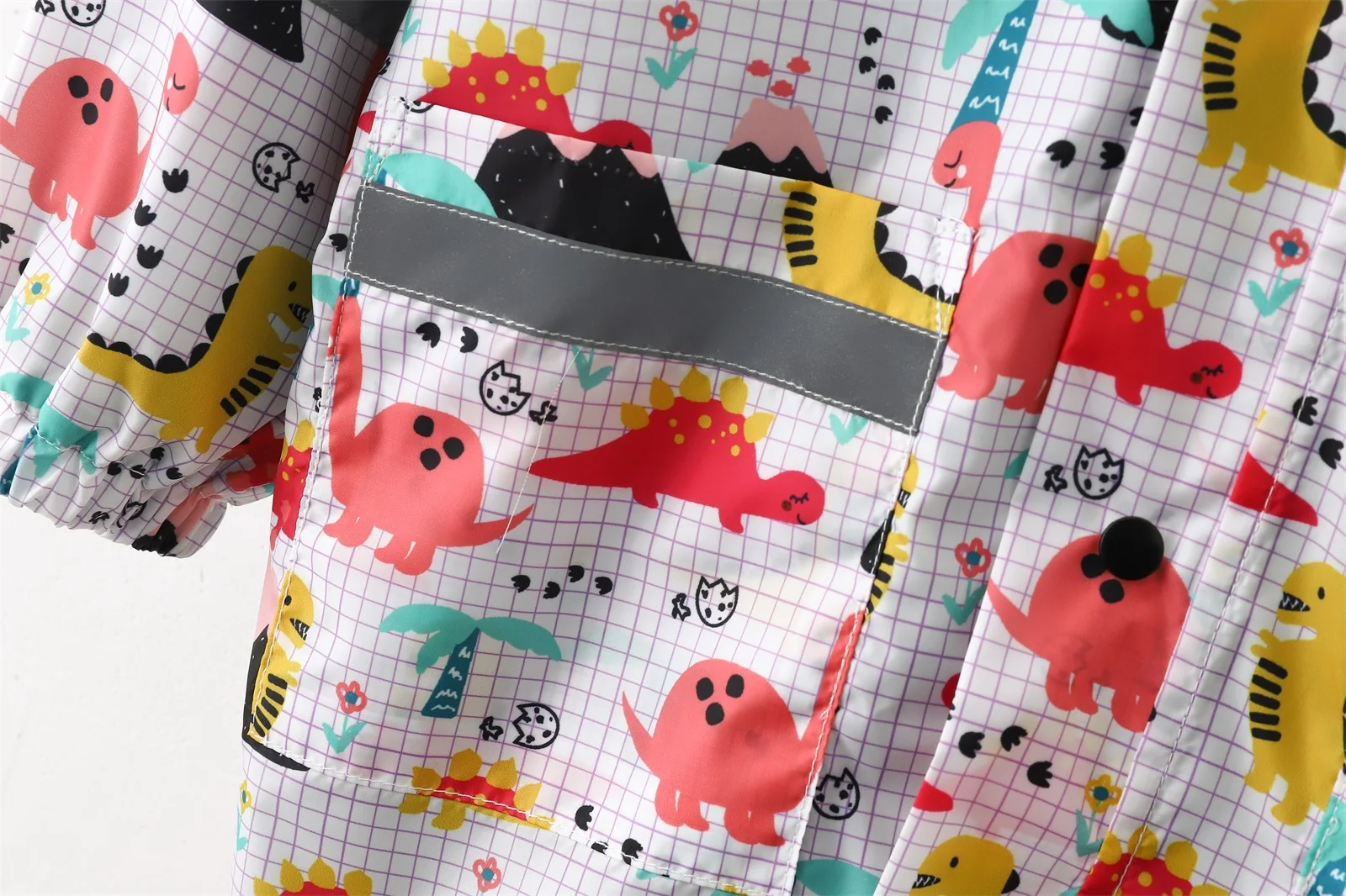 Children Raincoats Cute Stylish Boy Star Graphic Raincoat For Kids