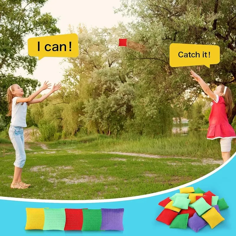 5/7CM Colorful Kid Throwing Sandbags Toy Classic Bean Bag Juggling Balls Set Outdoor Sport Toy Parent-Child Interactive Gift 2