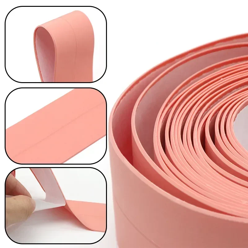 Description Picture 5 of item1/2/5rolls Shower Bath Sealing Tape Strips for Bathroom Kitchen Seal Caulk Strip Sink PVC Self Adhesive Waterproof Wall Sticker