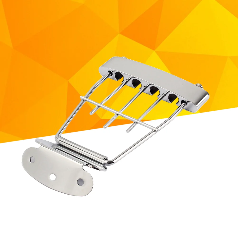 

Chrome Plated Trapeze Tailpiece Adjustable Guitar Tailpiec Bridge with Screws for Archtop Jazz Bass Guitar 15mm Spacing