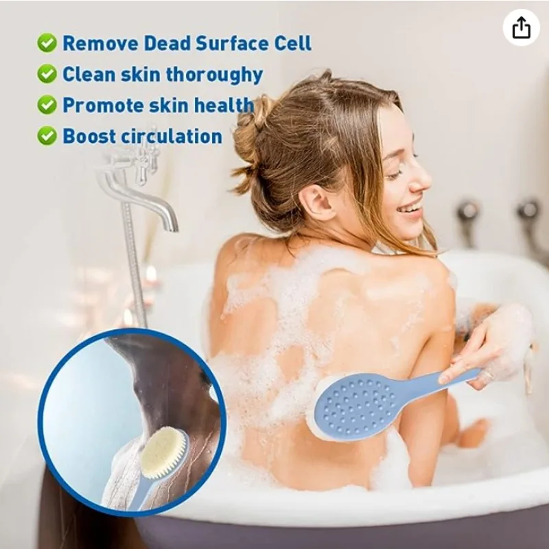 Long Handle Liquid Bath Brush Soft Body Scrubber Shower Exfoliator Scrub  Skin Massager Back Cleaning Brush Bathroom Accessories - Bath Brushes,  Sponges & Scrubbers - AliExpress