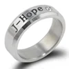 ARMY Jimin Jung Kook V J-HOPE Jin Rap Monst SUGA Rm Rhinestone Titanium Steel Finger Ring Inner 18mm Original Kpop Jewelry Gifts 4