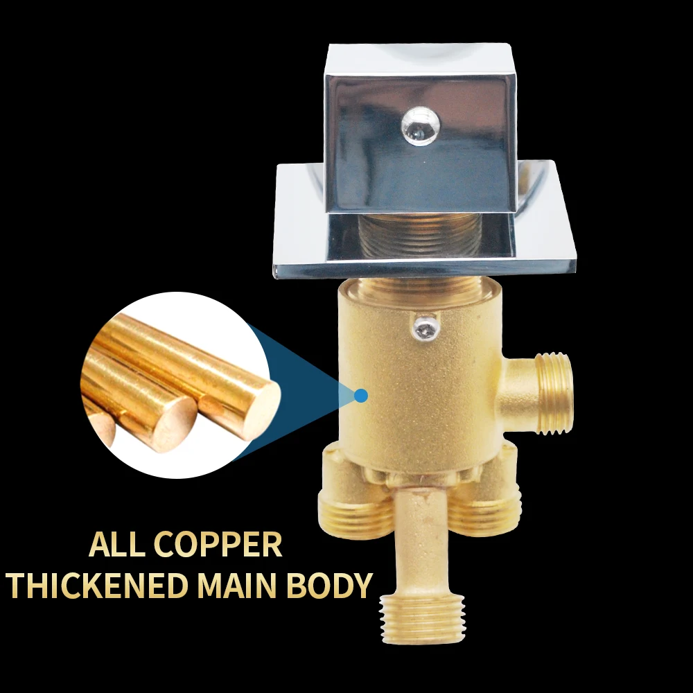 Square Bathtub Tap Waterfall Faucet Bath Tub Mixer Deck Mounted Tub Split Body Bathroom Faucets Mixer Diverter 2/3 Ouput 5