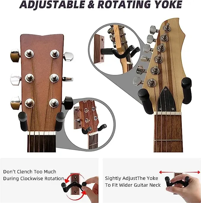 Wall Mount Guitar Hanger Hook Non-slip Holder Stand for Acoustic Guitar Ukulele Violin Bass Instrument Accessories