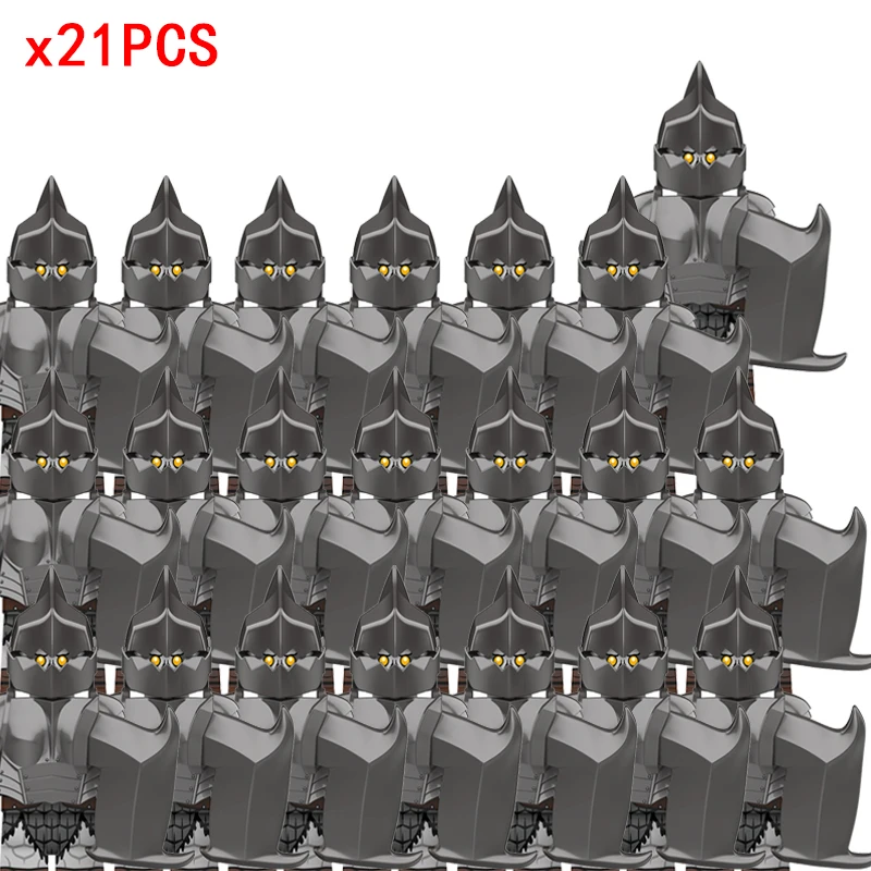 Medieval Fantasy Dwarf Warrior Leader Building Blocks Set
