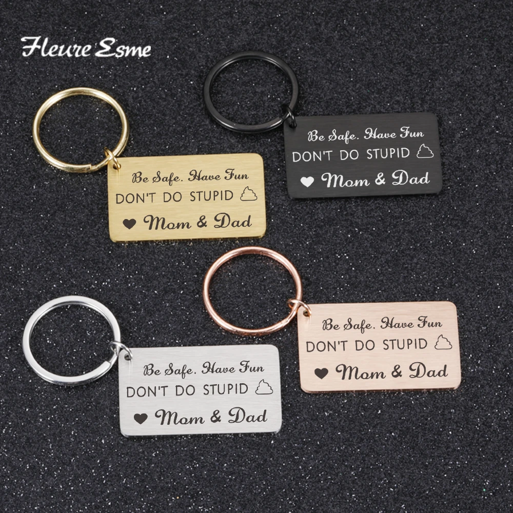 Funny Keychain Gifts for Son Daughter Don't Do Stupid Shit Graduation  Birthday Christmas Gift for Teens Boys Girls From Dad - AliExpress