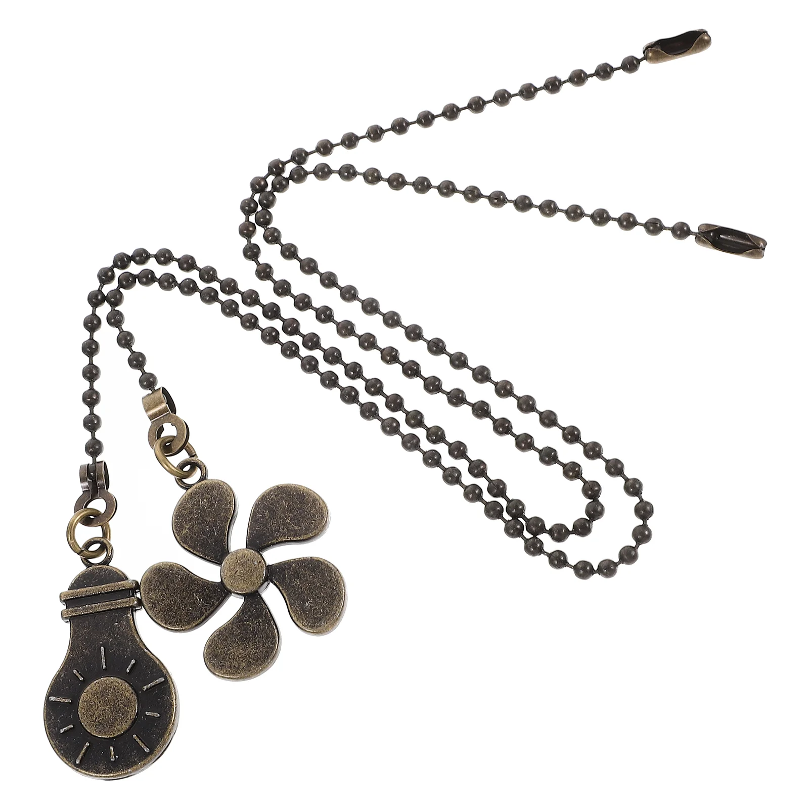 2 Pcs Fan Light Pendant Ceiling Extension Chain Pull Decorative Ball Beaded Zinc Alloy for