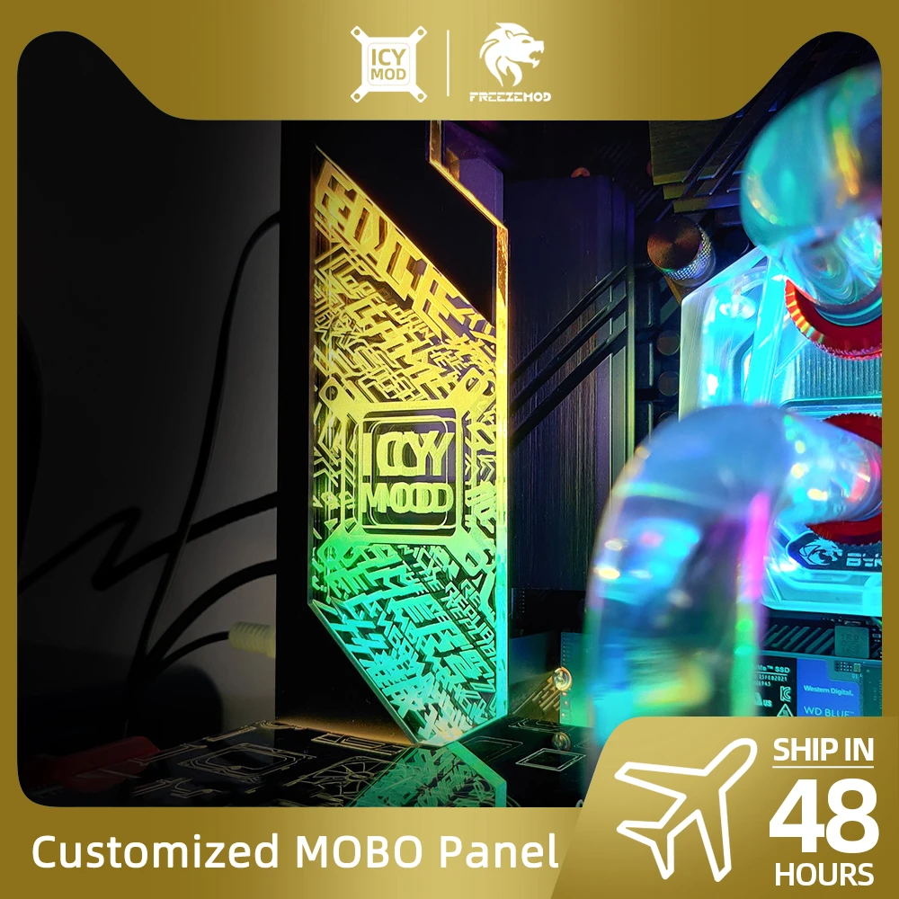 Rgb Motherboard Io Lighting Panel Water Cooler Argb Mobo Decoration 5v/12v Customize Mainboard
