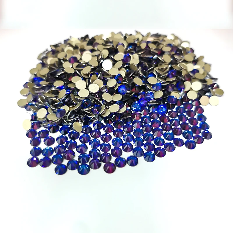 Description Picture 6 of item5A Quality 2088 cut flat back Non hotfix rhinestones 8 big 8 small facets glue on crystal strass for nail art or wedding