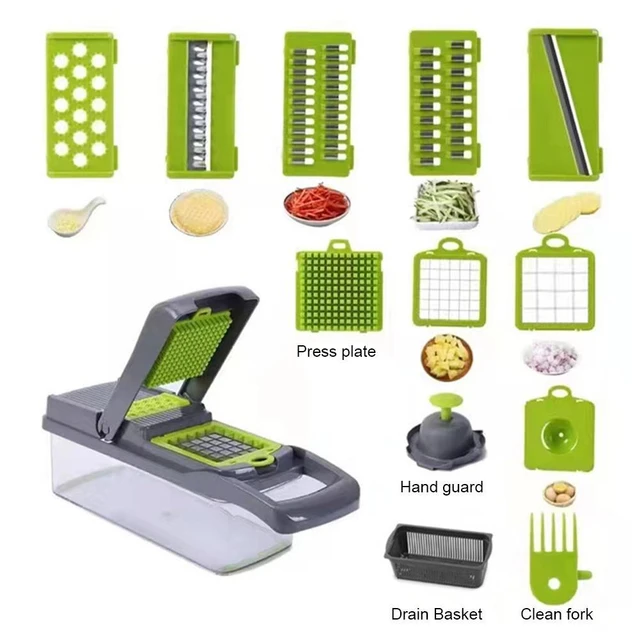 Fullstar All-in-1 Vegetable Chopper, Mandoline Slicer & Cheese Grater, Multi