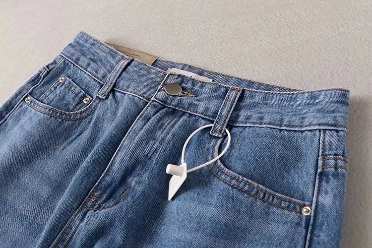 Jenny&Dave 2023 American Retro Solid Color Washed Distressed Denim Shorts Summer Boyfriend High Waist Bermuda