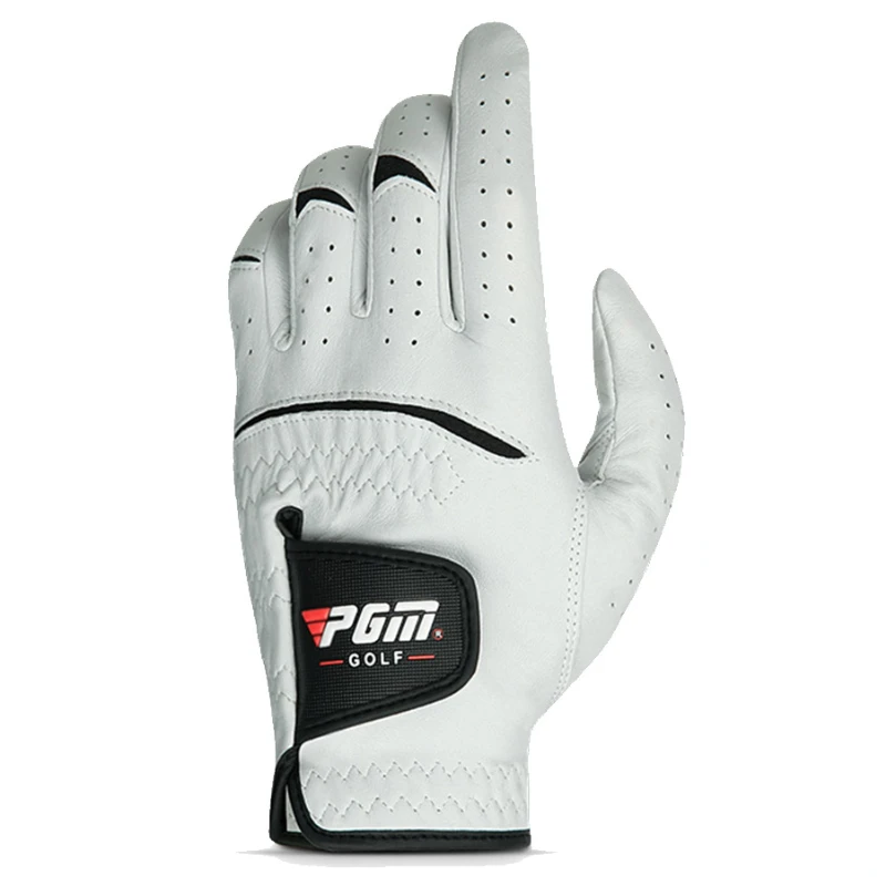 PGM Men Golf Gloves Kid White Cape Genuine Leather Sport Hand Glove Wear Breathable Skid-proof Single Left Right Handed ST025 6