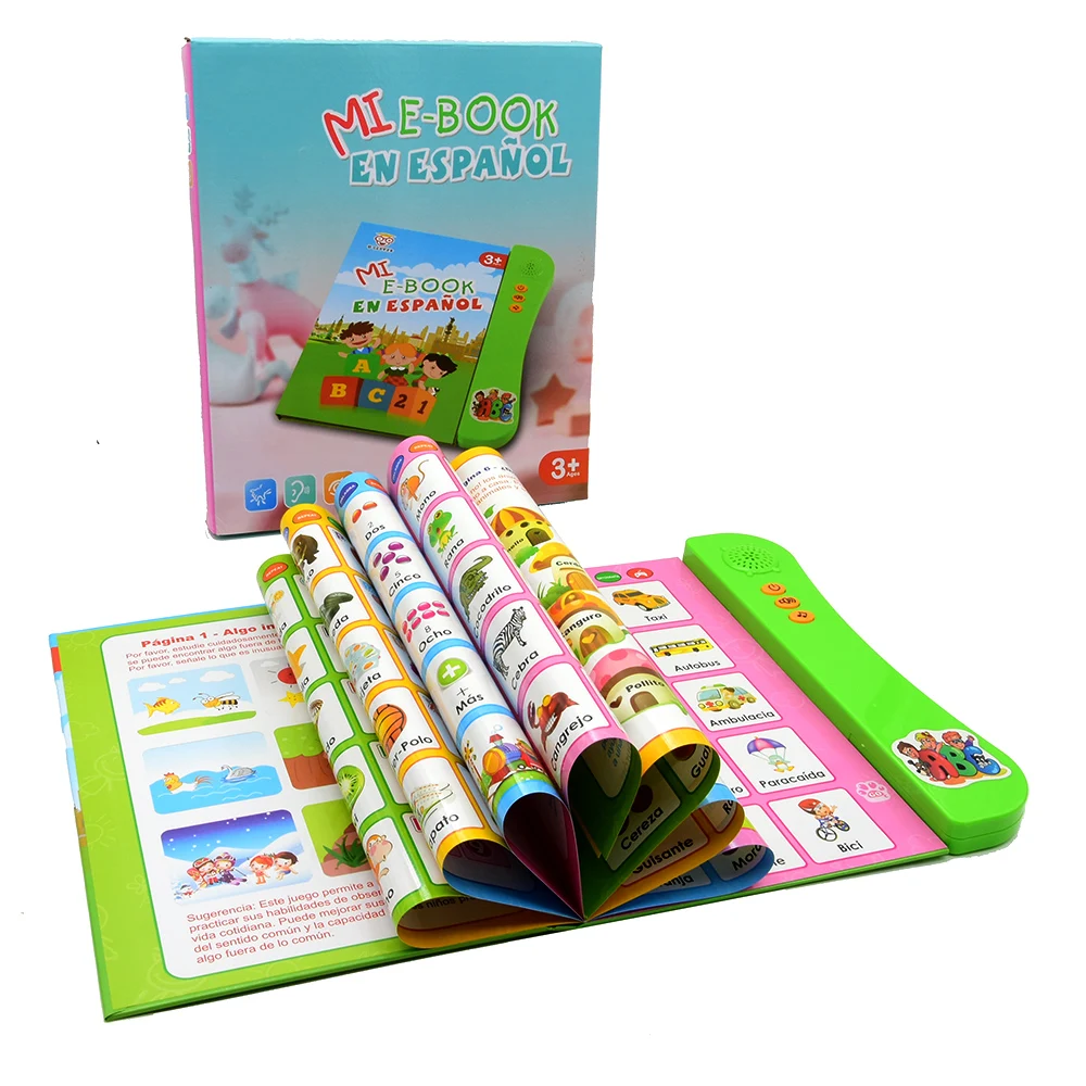 Spanish Language Learning E-Book Interactive Voice Reading Machine Kids Gift Exercise Spanish Pronunciation Spanish Reading Book 5