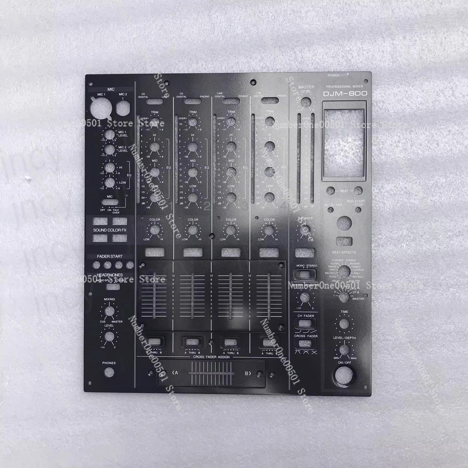 DJM-800 믹서 패널, 풀세트, 철판, 페이더 크로스 커팅 플레이트, 미디엄 플..