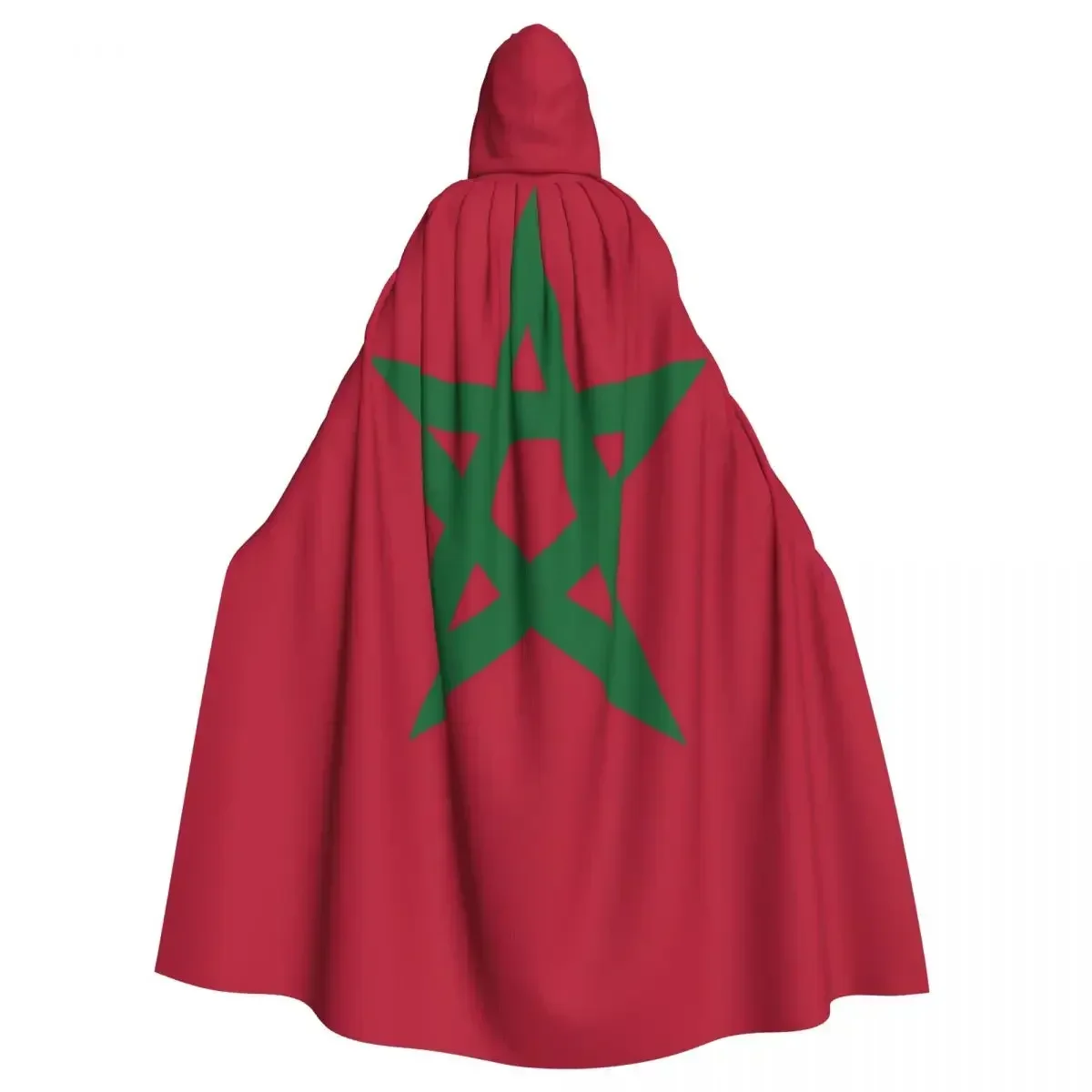 

Hooded Cloak Unisex Cloak With Hood Flag Of Morocco Cloak Vampire Witch Cape Cosplay Hot Sale