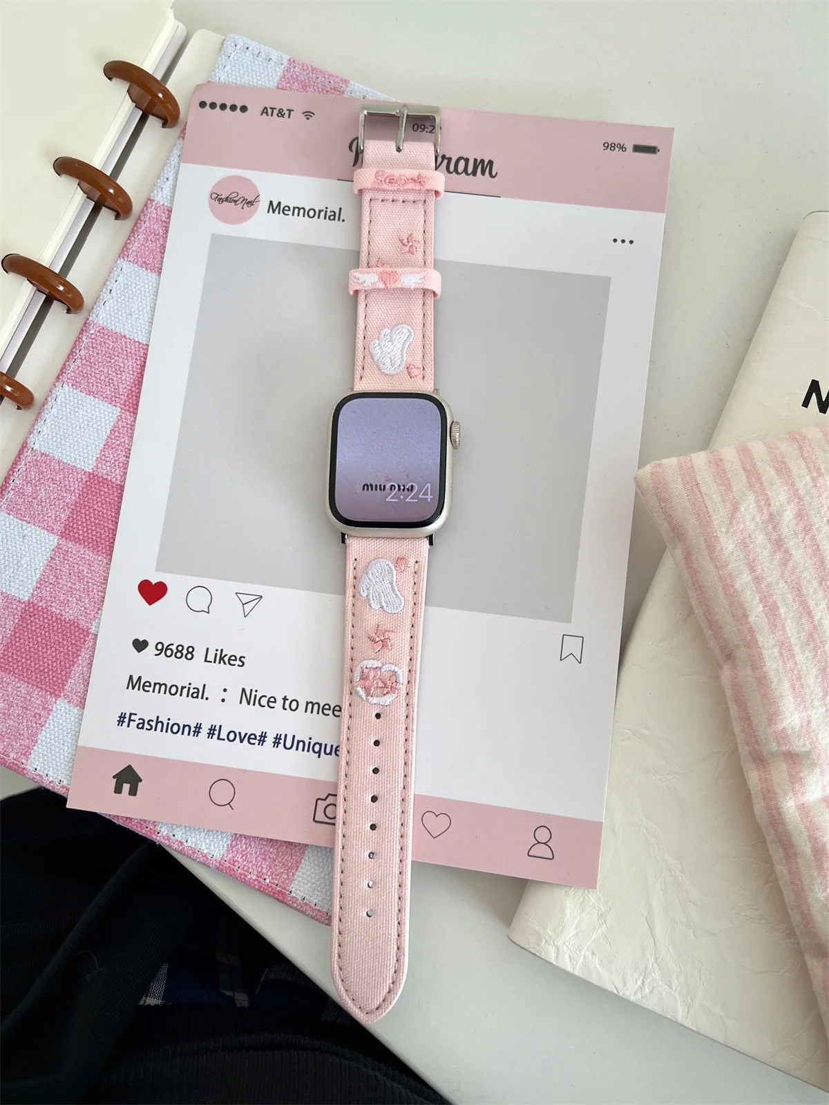 Uhrenarmband für Iwatch 42/44/45/46/49 mm 38/40/41 mm PU-Leder-Mode-Uhrenarmband für Uhrenserie Ultra2 Serie 10/9/8/7/6/5/4/3/2/1_voghion.com