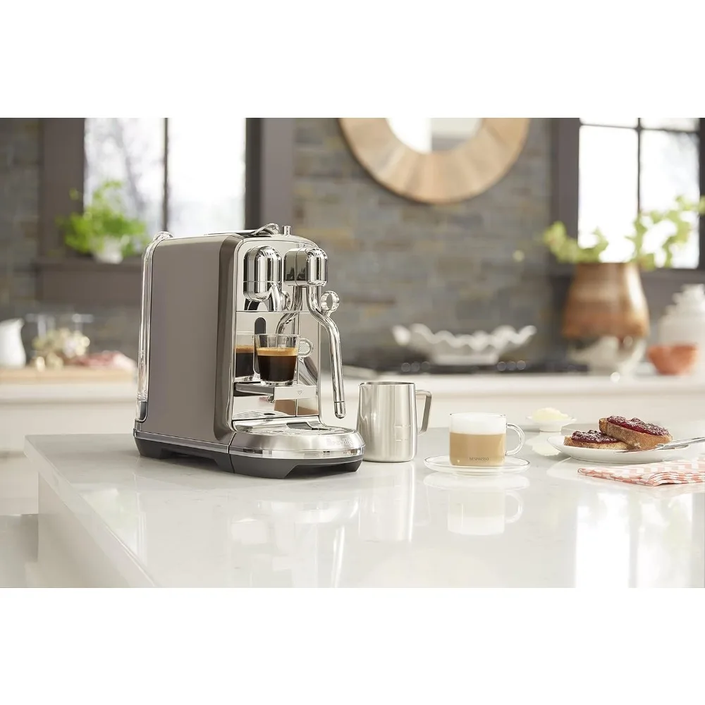 Coffee Espresso Machine Brushed Stainless Steel Coffee Makers of Capsules Maker Capsule Italian Kitchen Appliances Home 6