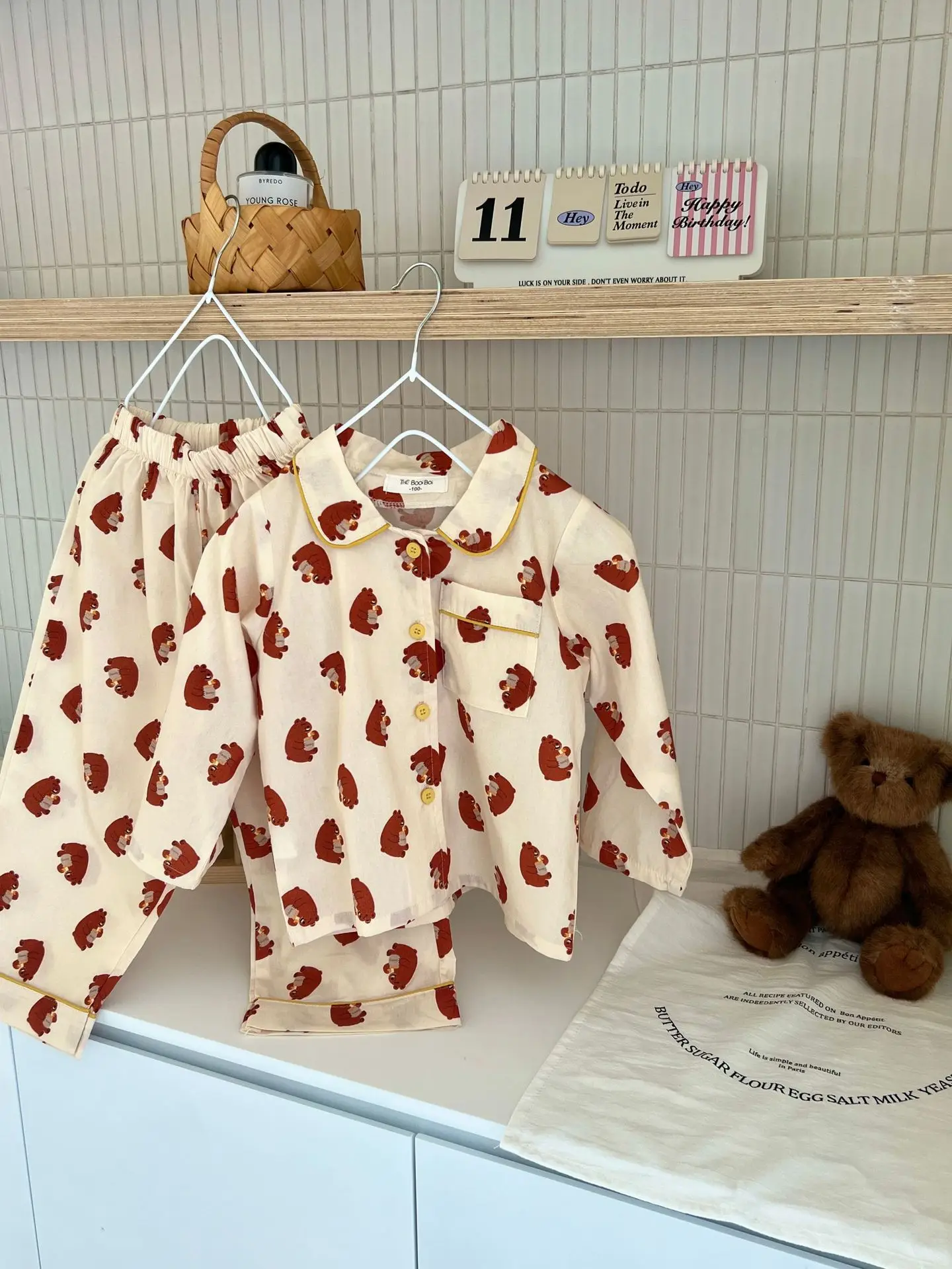 Spring Autumn Children's Set Cotton Cartoon Children's Home Clothing Set Baby Boy Girls Pajama Kids Kids Autumn Pajamas