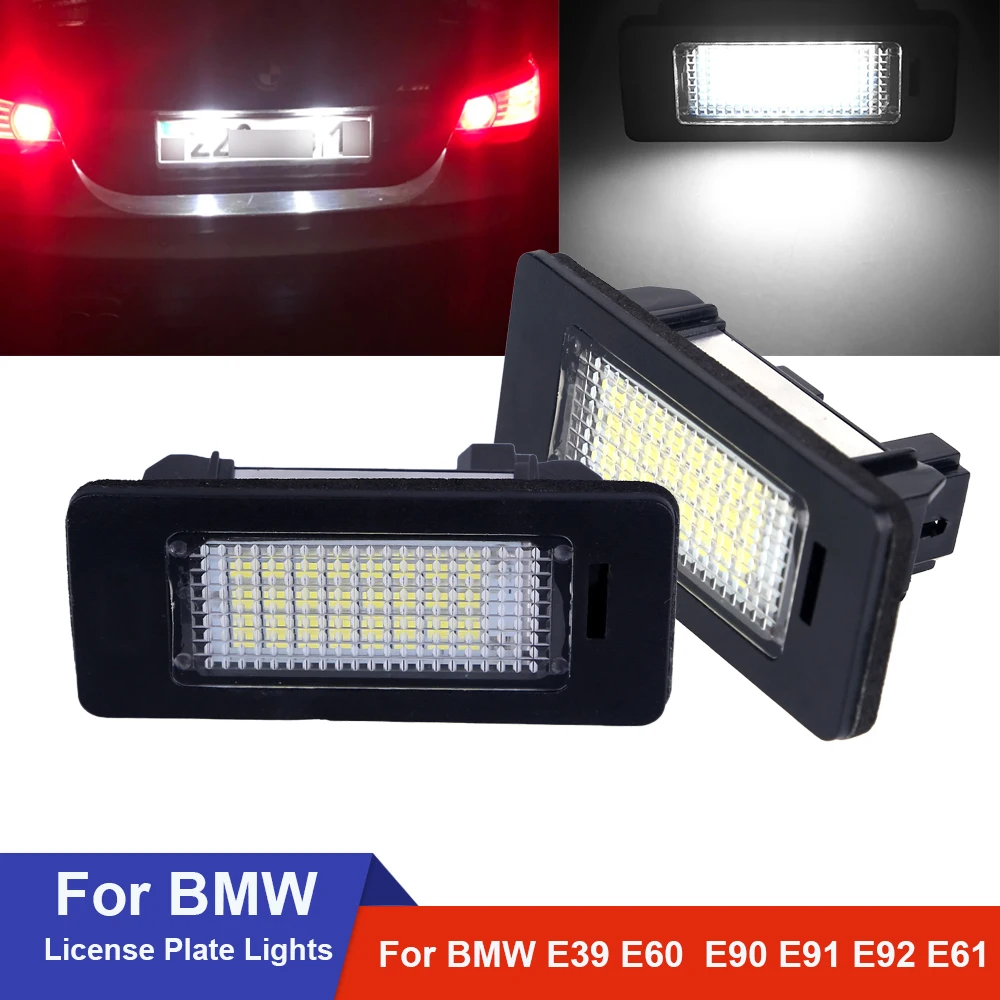 

Number License Plate Light Canbus No Error LED Lights For BMW E39 E91 6000K Super Bright White License Plate Light For BMW E60