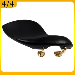 Adjustable Violin Chinrest with Silver/Gold Bracket and Quality Wood Finish (Ebony)