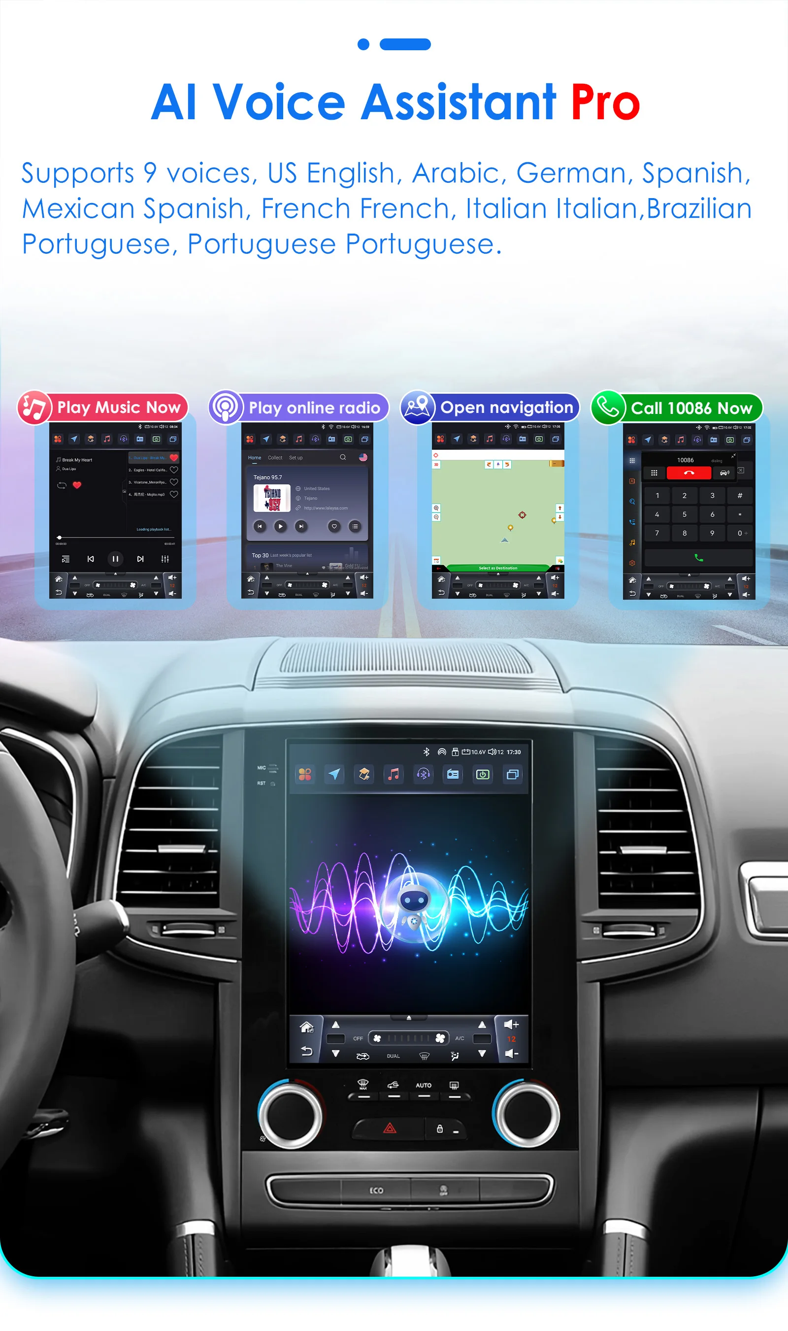 9,7 "Carplay Android auto radio für Renault Koleos Megane 4 Samsung SM6 Talisman 2017 2018 2019 Multimedia player 2DIN 360 Kamera – Detail 18