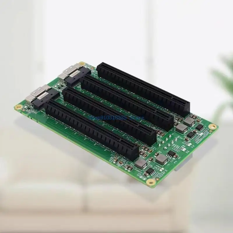 4포트 SFF-8654 8i-PCIe x16 슬롯 확장 카드 4포트 라이저 카드 컴퓨터 PCIe 슬롯 변환 카드