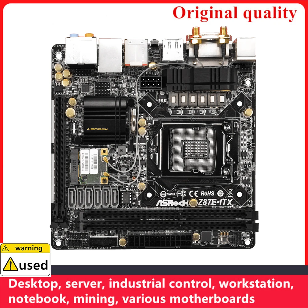 Utilizzato Per Schede Madri Asrock Z87E-Itx Z87I Mini Itx Lga 1150 Ddr3 16Gb Intel Z87 Scheda Madre Desktop Overclocking Sata Iii Usb3.0