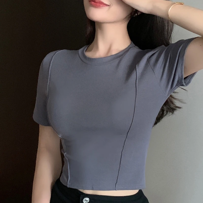 

3PCS/LOT Women T Shirts Bodycon Modal Casual Woman Tops V Neck Short Sleeve Summer Slim Tees Sexy Lady T Shirts Crop Tops Woman