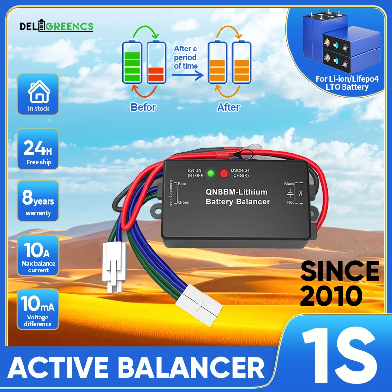 Qnbbm 1s Balanceador de Bateria Ativa para Li-ion Li-po Lifepo4 Lto 18650 Pacotes de Bateria Faça Você Mesmo com Indicador Led Patente Dupla Única