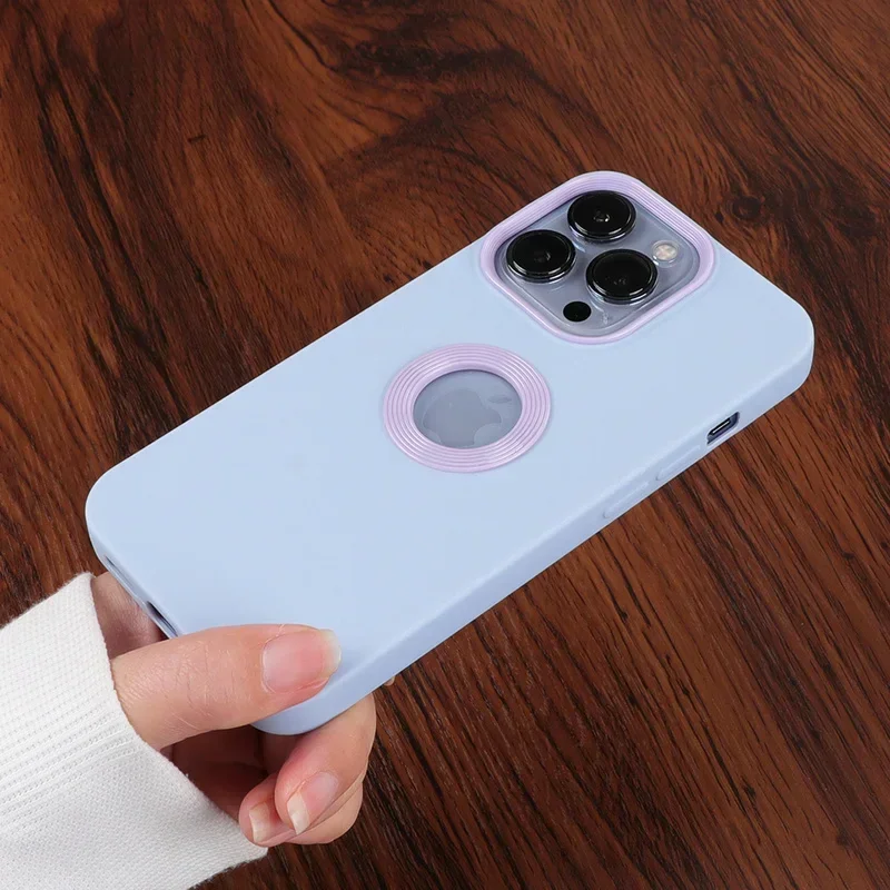 Stylish Dual-Color Shockproof Silicone Phone Case with Fashion Logo Design
