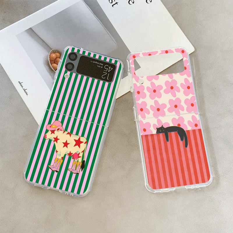 Cute Striped Animal Cat Shockproof Phone Case Cover